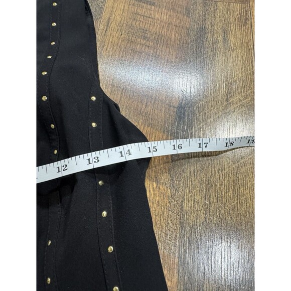 CALVIN KLEIN Black Studded Lined Pencil Dress Size 2 - Picture 5 of 6